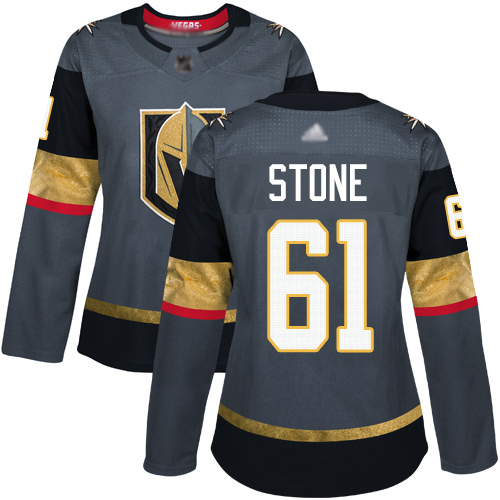 Adidas Golden Knights #61 Mark Stone Grey Home Authentic Women's Stitched NHL Jersey
